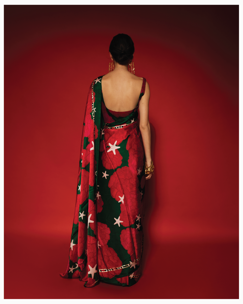 Paneer Rose Saree