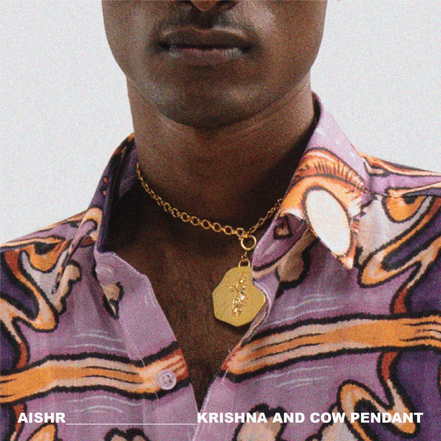 Krishna and Cow Pendant