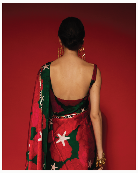 Paneer Rose Tank Blouse Top