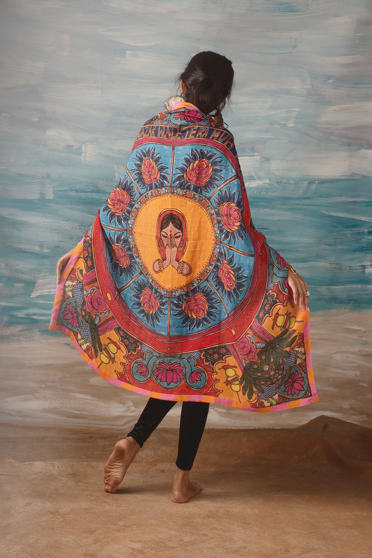 Buri Nazar Wale Tera Muh Kala 48in x 48in Scarf