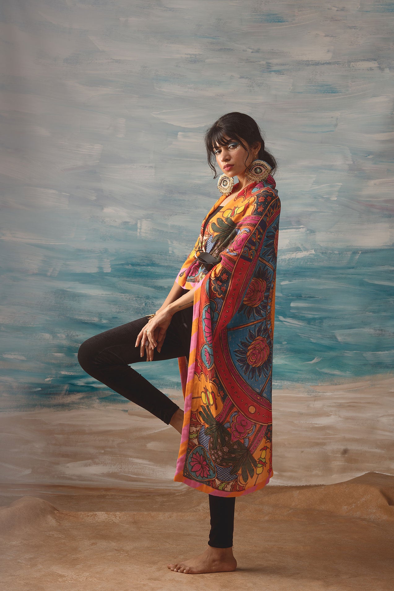 Buri Nazar Wale Tera Muh Kala 48in x 48in Scarf