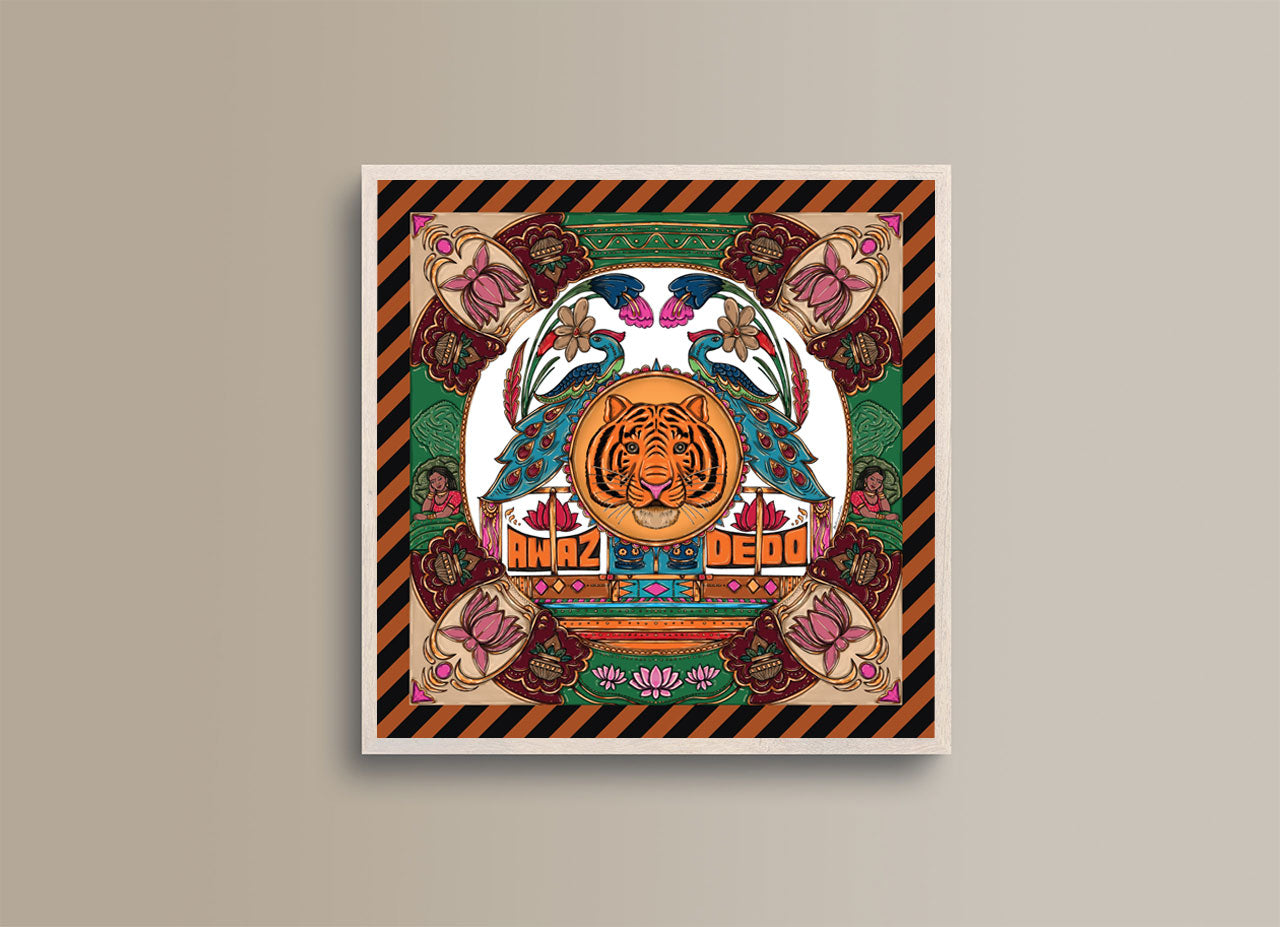 Awaz dedo an exclusive aishrthestore print - inspired by indian truck art
