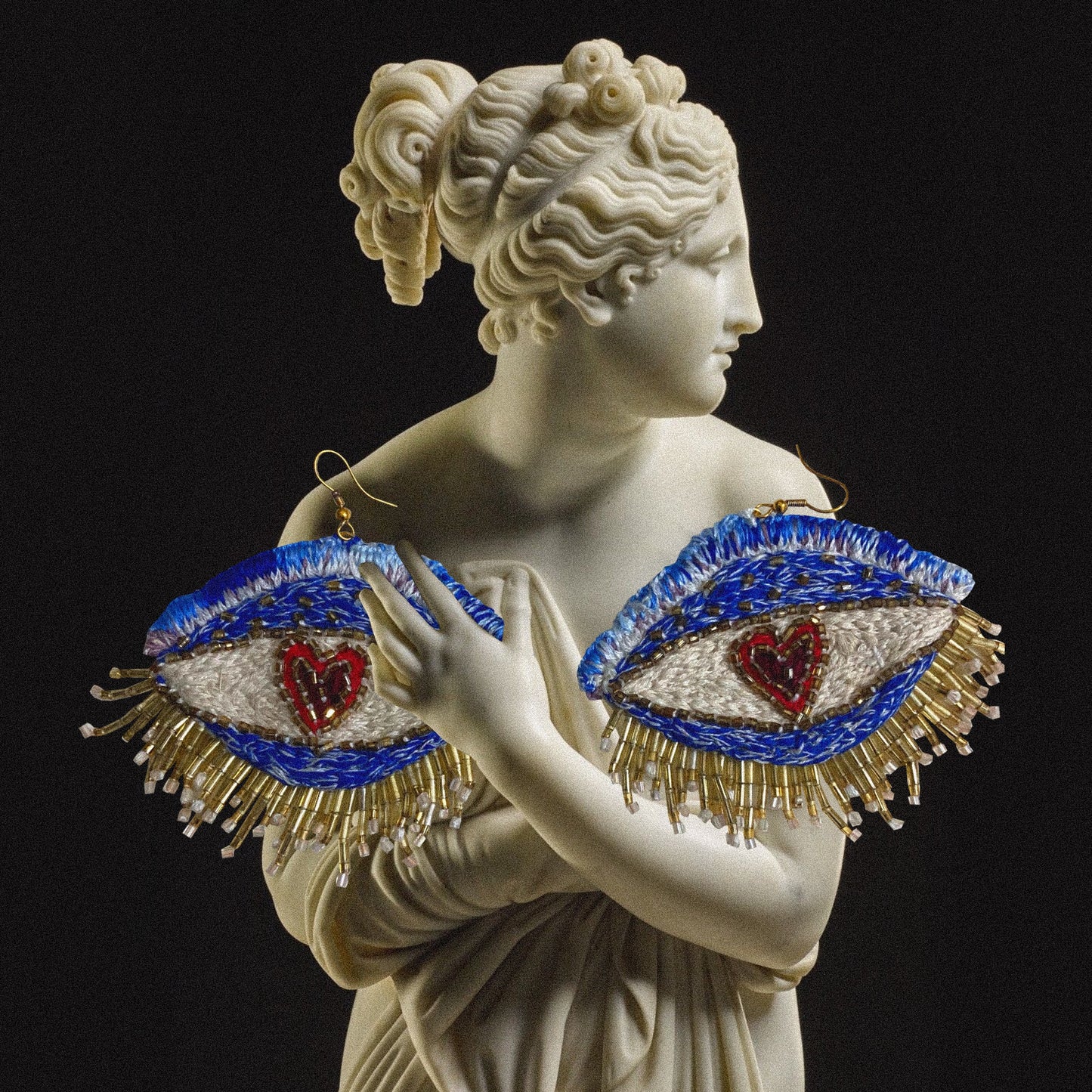 Big Blue Eye Earrings